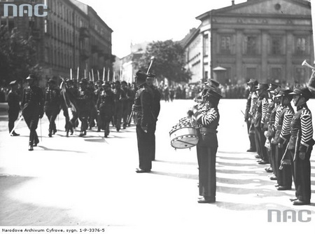 Warszawa - Plac Krasiskich, 15.08.1936r. Rocznica Bitwy Warszawskiej - Uroczystoci wita onierza
